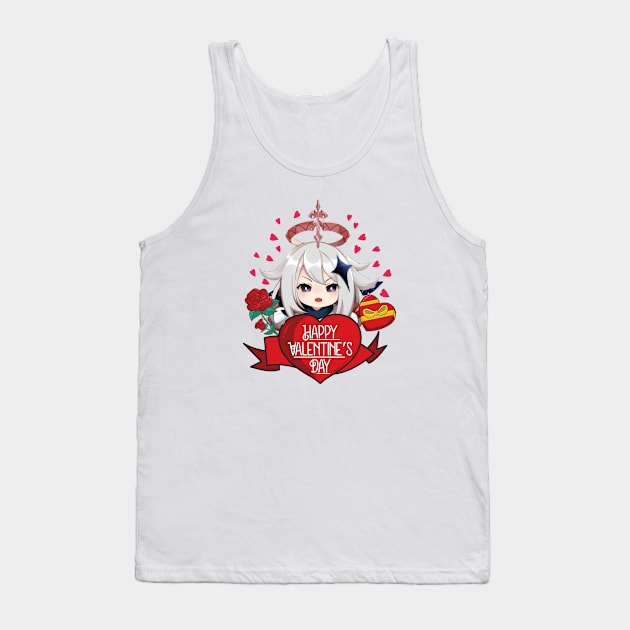 Paimon Genshin Impact Valentines Day Tank Top by Anime Access